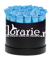Cutie trandafiri albastri criogenati